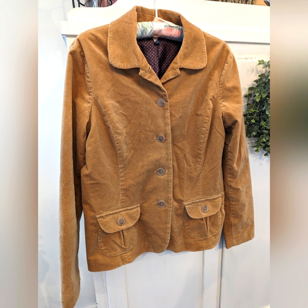 Dressbarn khaki corduroy blazer size small